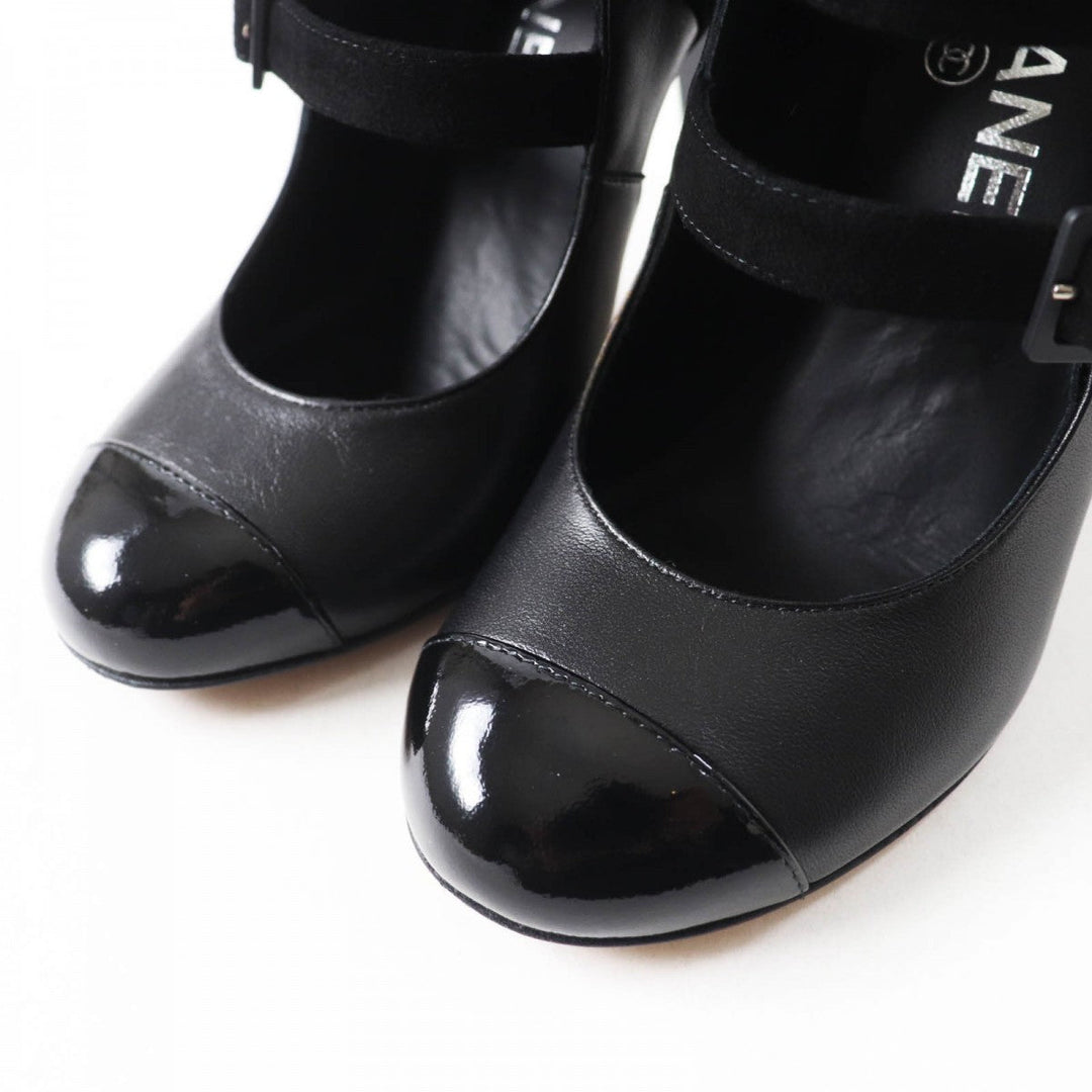 CHANEL short boots G29128 Main: Leather black Women 34.5 Used Authentic