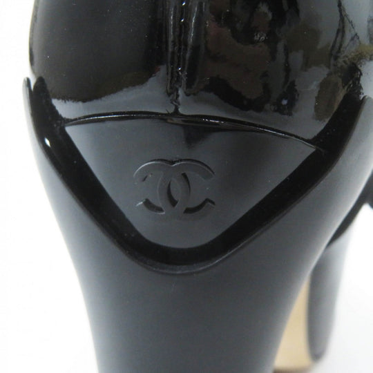 CHANEL short boots G29128 Main: Leather black Women 34.5 Used Authentic