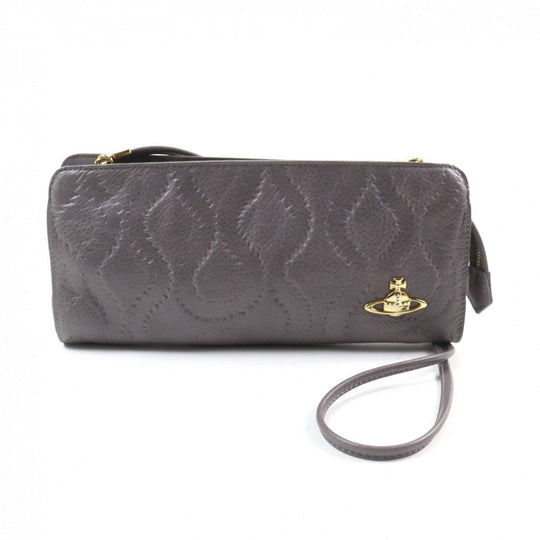Vivienne Westwood Clutch bag Main: Leather Gray type Women Used Authentic