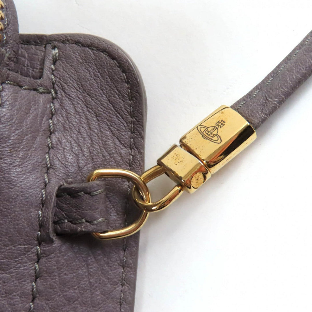 Vivienne Westwood Clutch bag Main: Leather Gray type Women Used Authentic