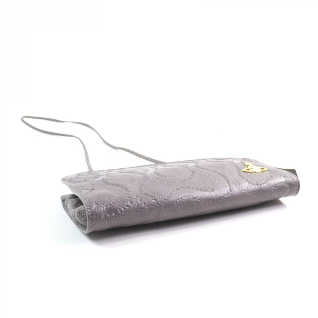 Vivienne Westwood Clutch bag Main: Leather Gray type Women Used Authentic