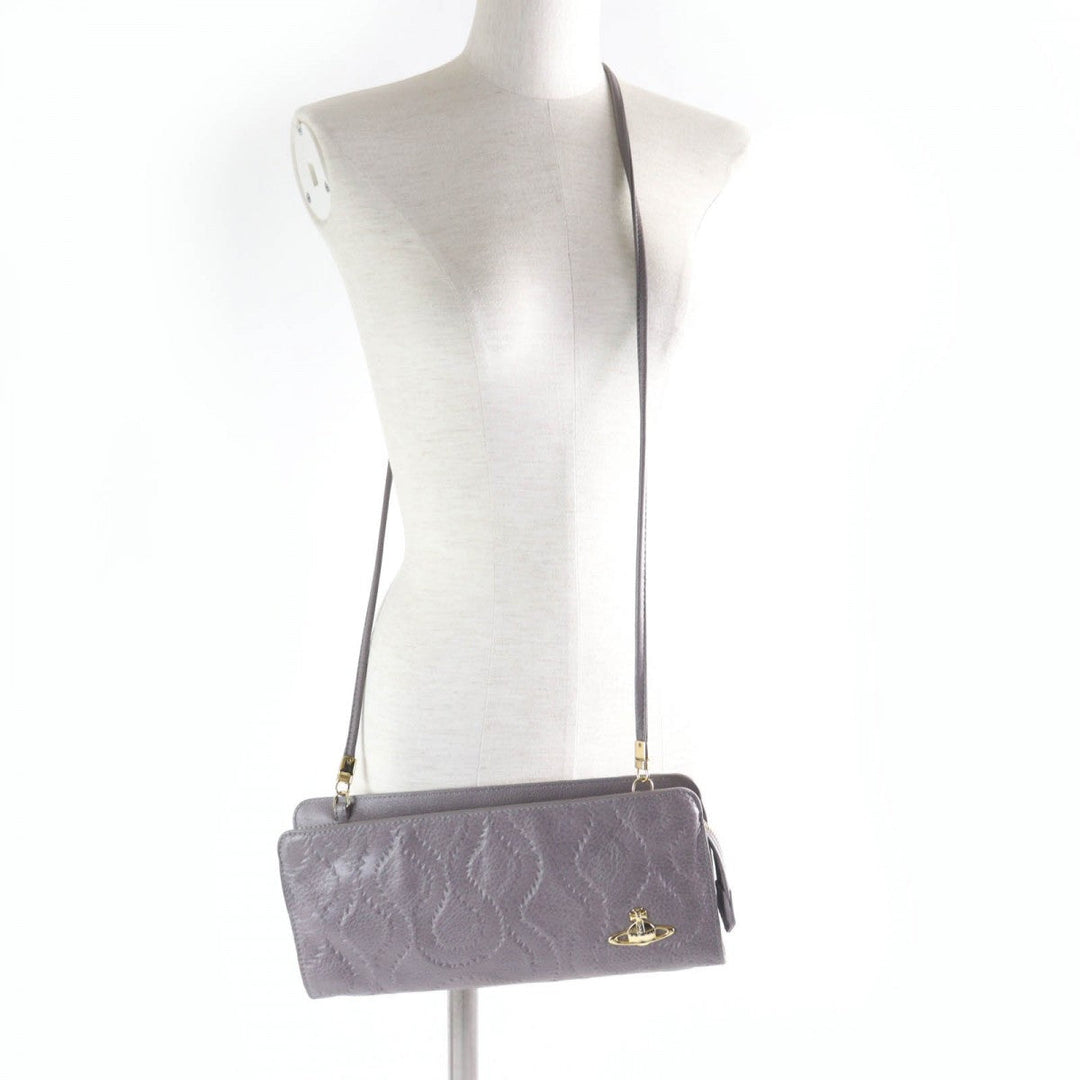 Vivienne Westwood Clutch bag Main: Leather Gray type Women Used Authentic