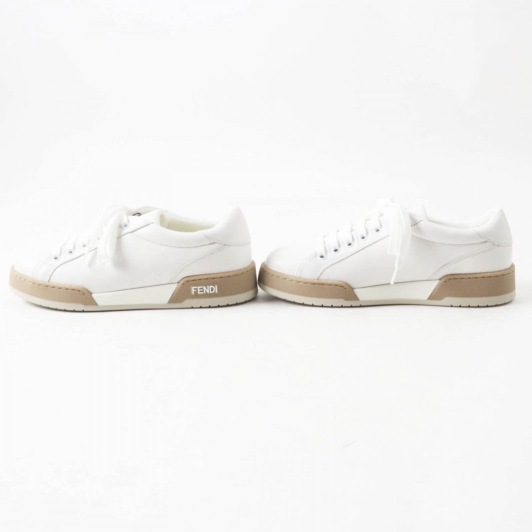FENDI sneakers 8E8423 leather White beige 38