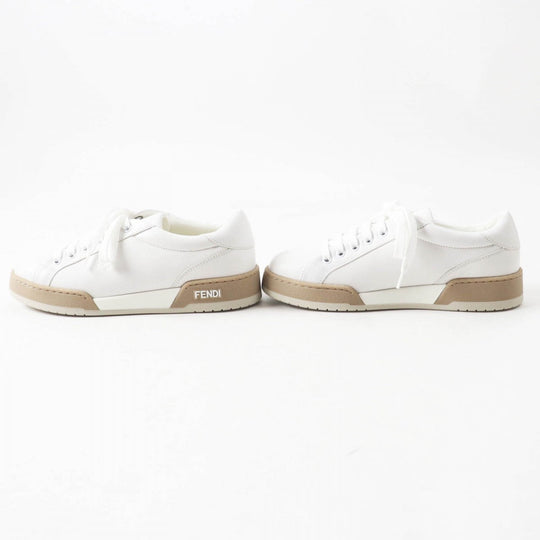 FENDI sneakers 8E8423 leather White beige 38
