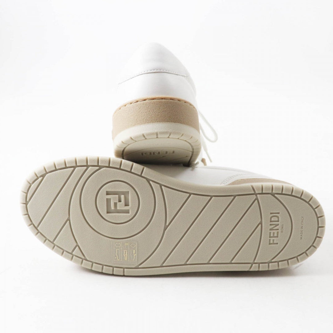 FENDI sneakers 8E8423 leather White beige 38