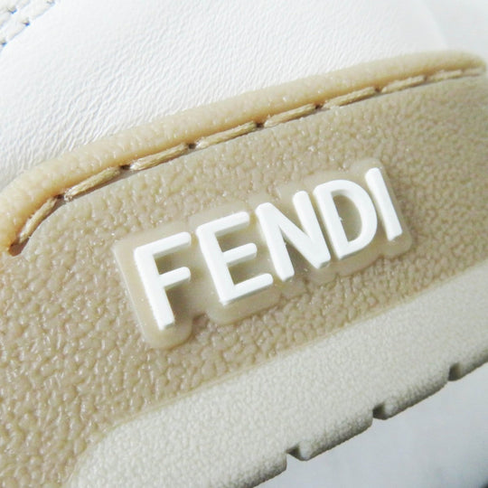 FENDI sneakers 8E8423 leather White beige 38