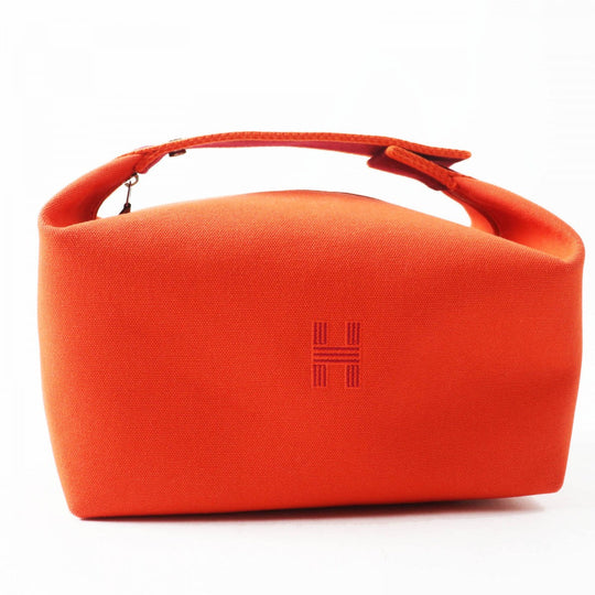HERMES Handbag Main: Cotton orange fu Brid A Black GM Women Used Authentic