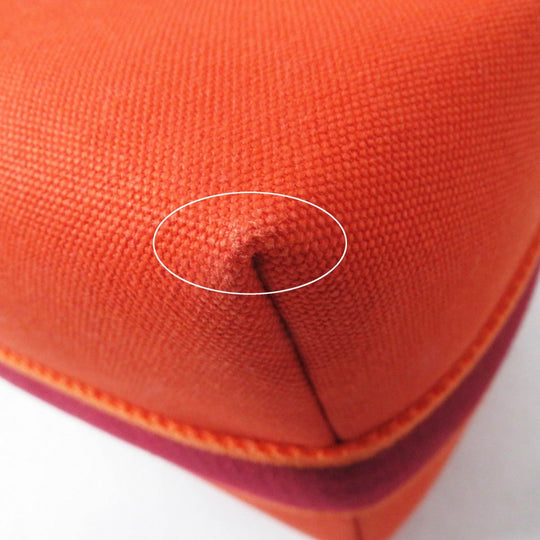HERMES Handbag Main: Cotton orange fu Brid A Black GM Women Used Authentic