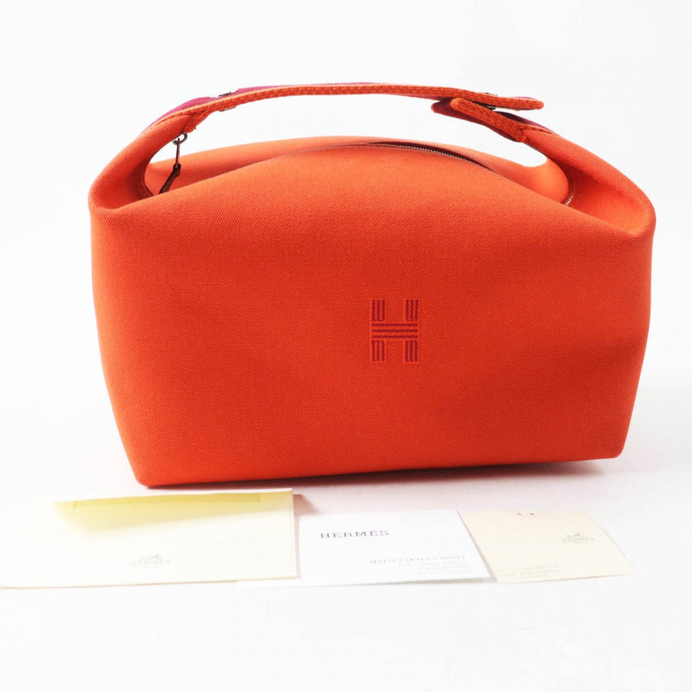 HERMES Handbag Main: Cotton orange fu Brid A Black GM Women Used Authentic
