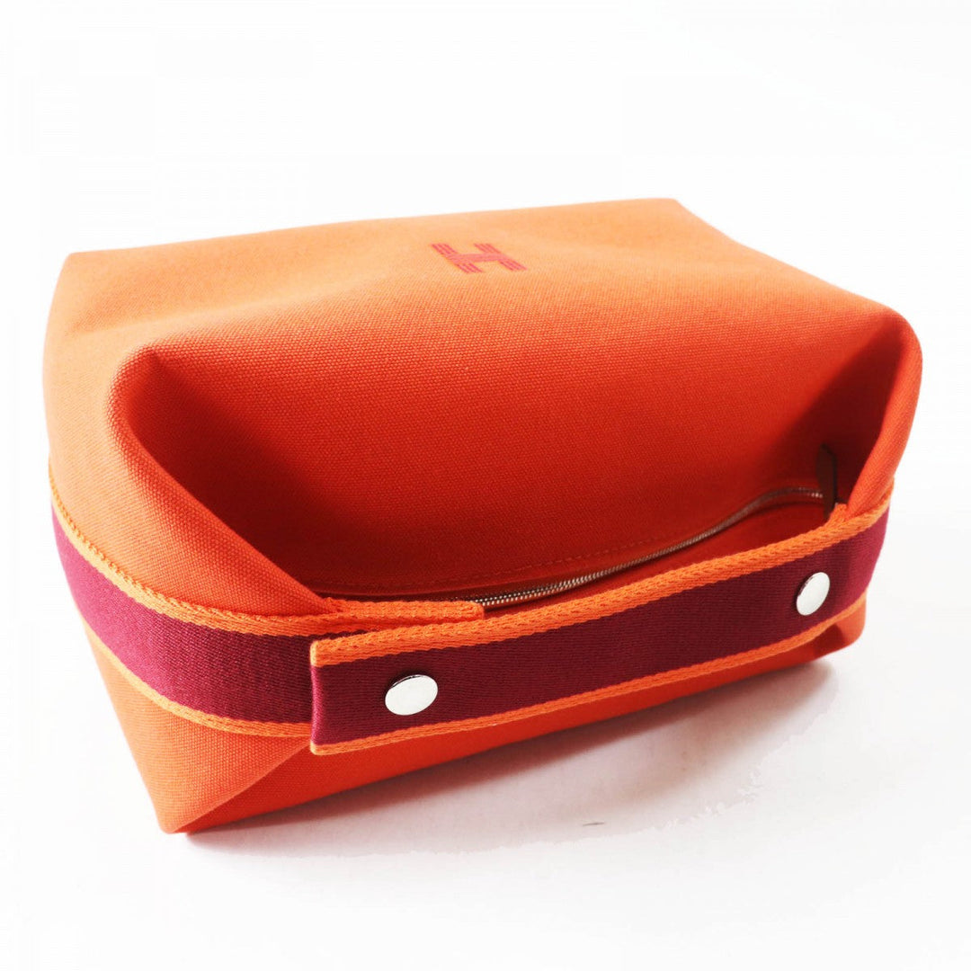 HERMES Handbag Main: Cotton orange fu Brid A Black GM Women Used Authentic