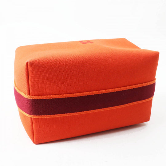 HERMES Handbag Main: Cotton orange fu Brid A Black GM Women Used Authentic