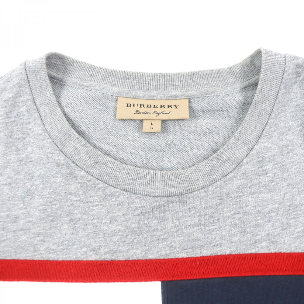 BURBERRY sweat 8004090 Main: 100% cotton gray mens L Used Authentic
