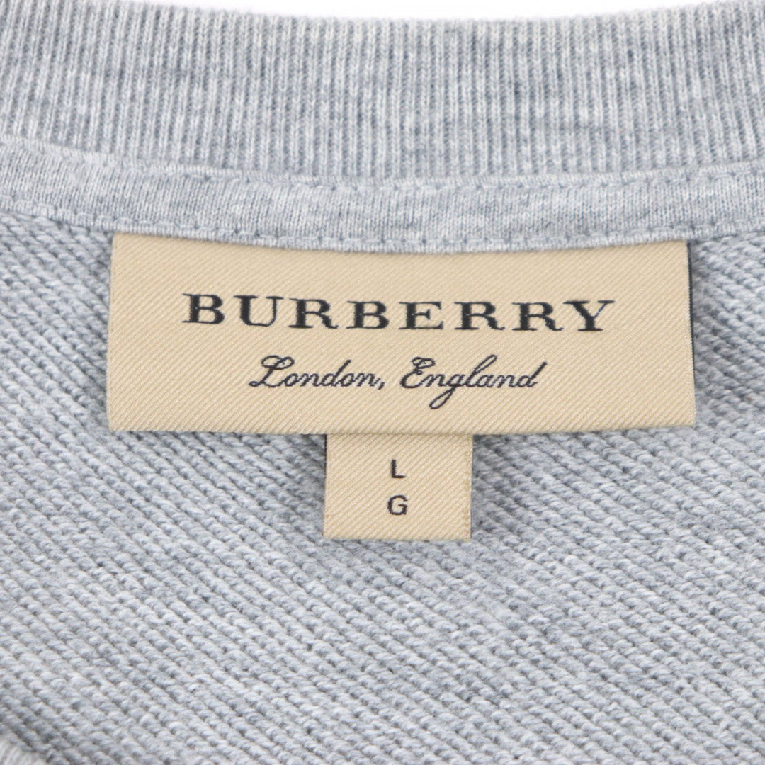 BURBERRY sweat 8004090 Main: 100% cotton gray mens L Used Authentic