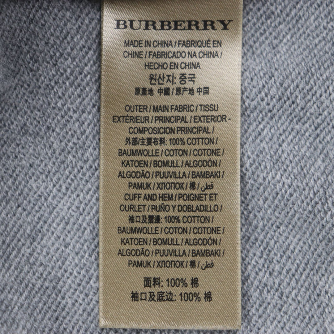 BURBERRY sweat 8004090 Main: 100% cotton gray mens L Used Authentic