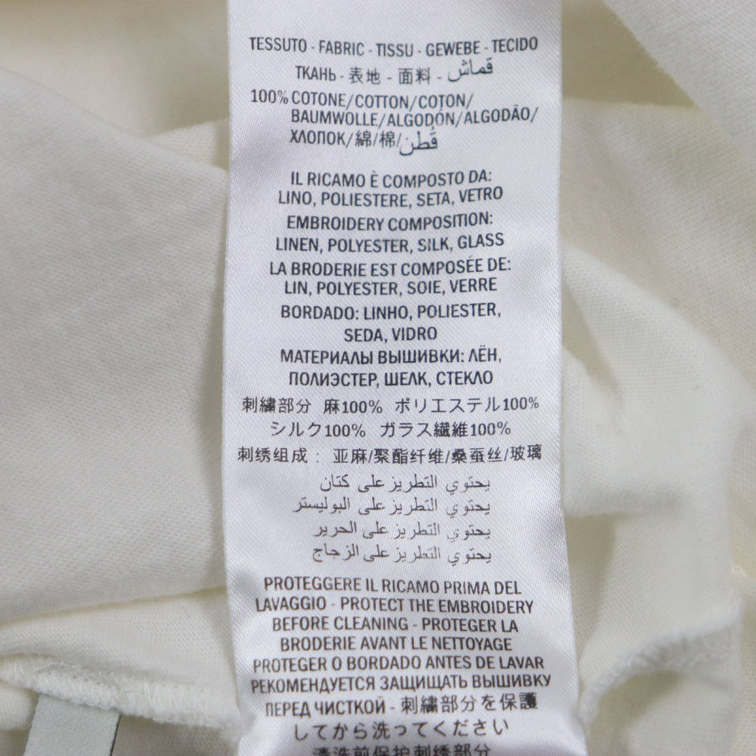 GUCCI Short sleeve T-shirt 493117 Main: 100% cotton, part: 100% linen, part: 100% silk, part: 100% polyester, part: 100% glass fiber white mens S Used Authentic