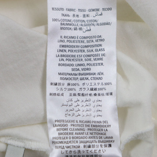 GUCCI Short sleeve T-shirt 493117 Main: 100% cotton, part: 100% linen, part: 100% silk, part: 100% polyester, part: 100% glass fiber white mens S Used Authentic