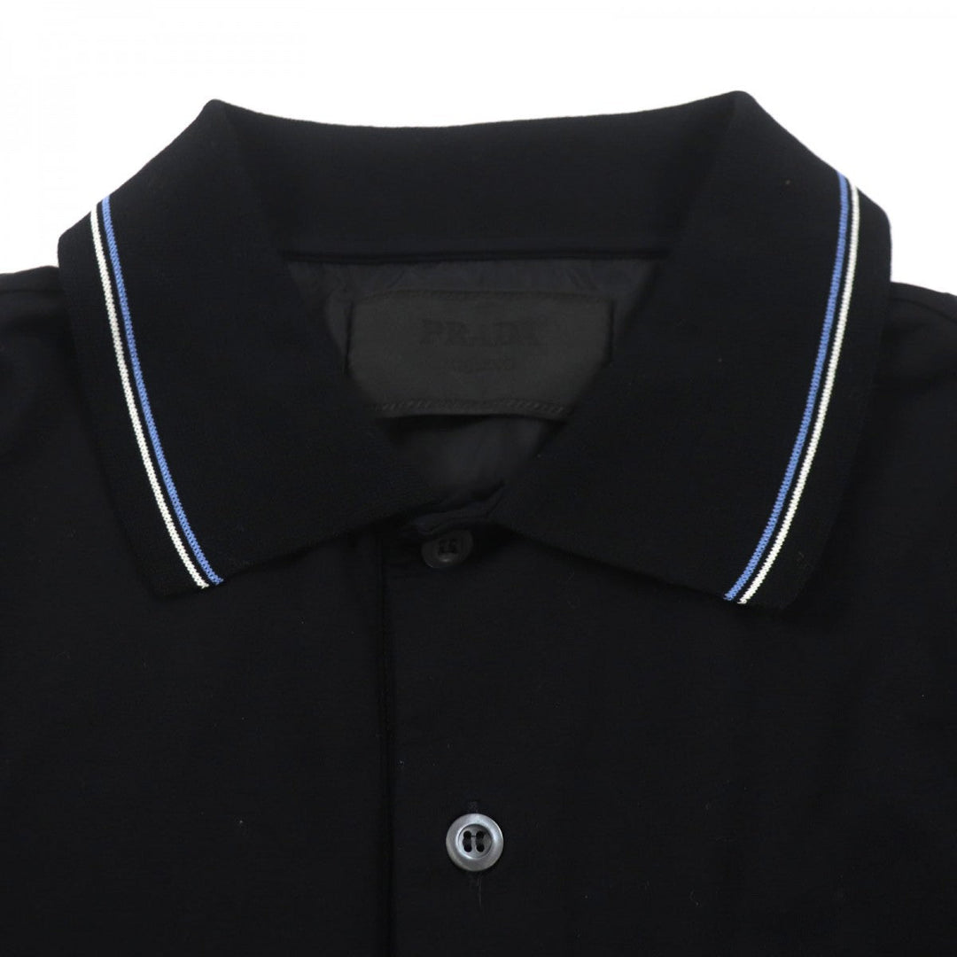 PRADA Short sleeve polo shirt UJN798 cotton black M