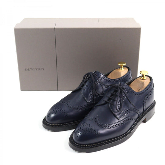 J.M WESTON Leather shoes Main: Leather Navy 588 mens Used Authentic