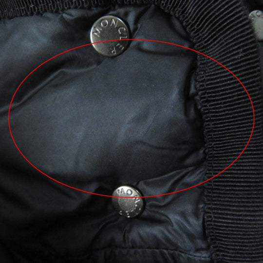 MONCLER down coat Outer: 100% nylon, Lining: 100% nylon, Part: 100% nylon, Filling: 90% down, Filling: 10% feather black HERMINE Women Used Authentic