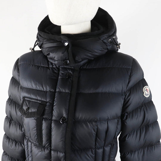 MONCLER down coat Outer: 100% nylon, Lining: 100% nylon, Part: 100% nylon, Filling: 90% down, Filling: 10% feather black HERMINE Women Used Authentic