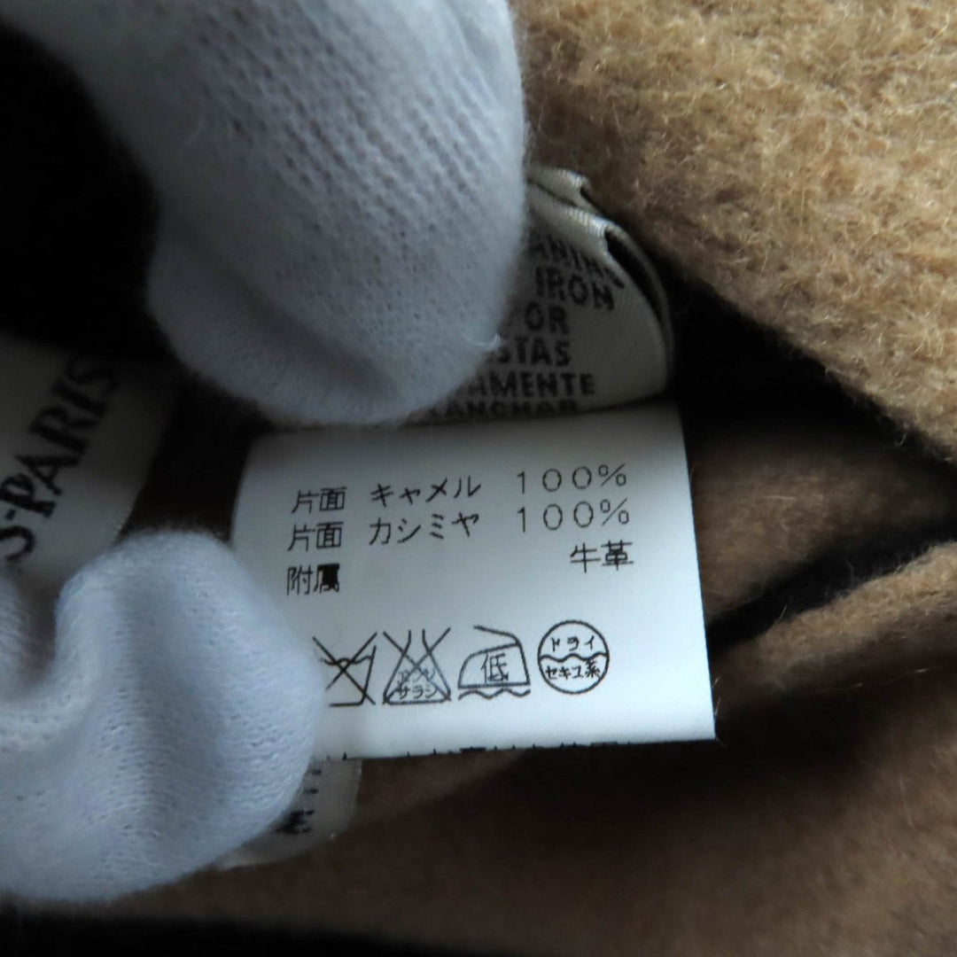 HERMES Jacket Camel Beige black 38