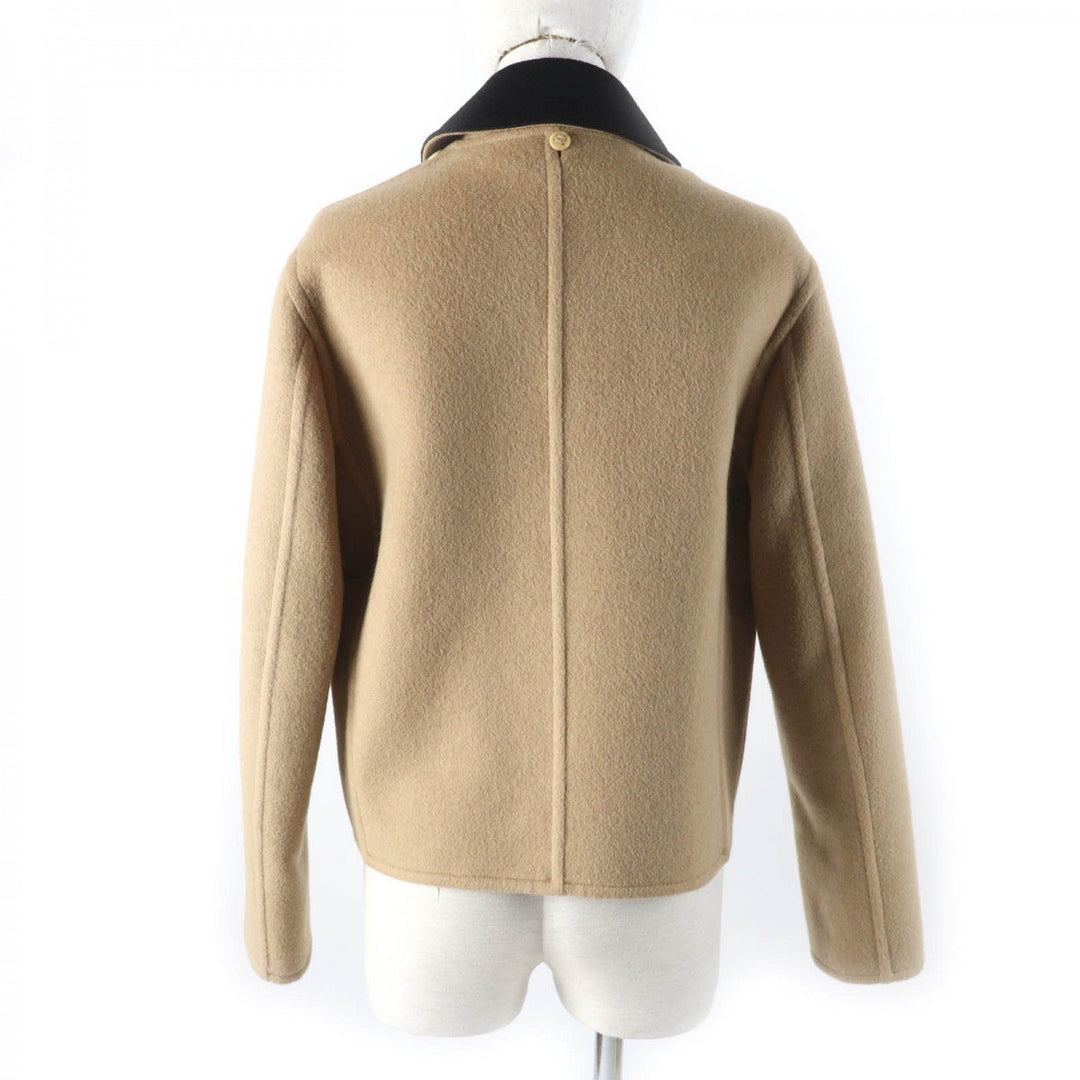 HERMES Jacket Camel Beige black 38