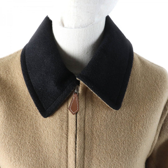 HERMES Jacket Camel Beige black 38