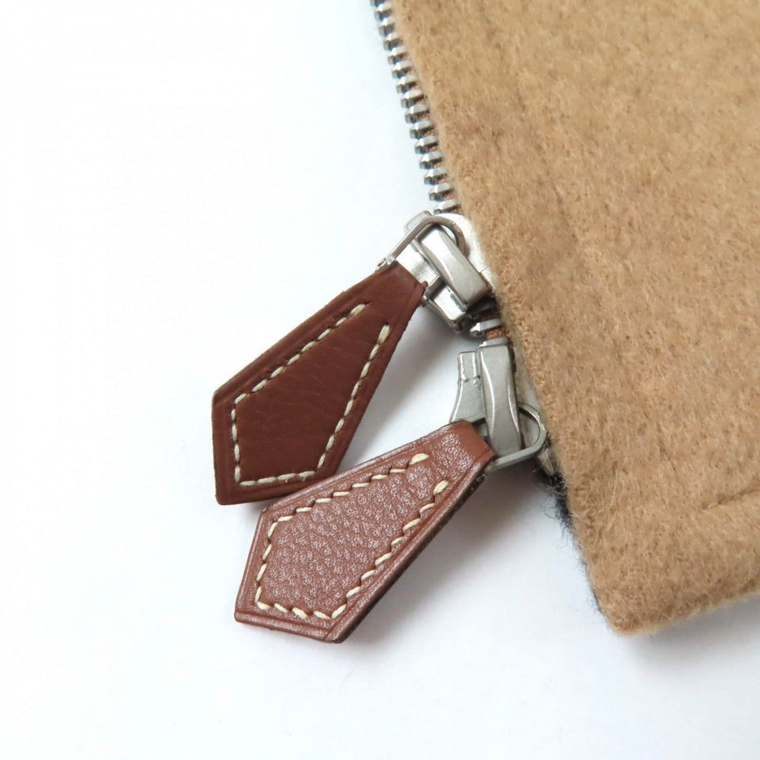 HERMES Jacket Camel Beige black 38