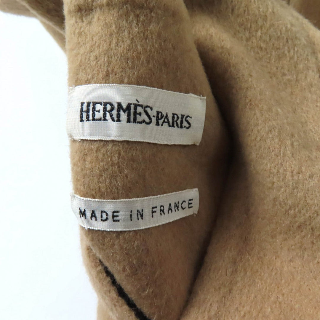 HERMES Jacket Camel Beige black 38