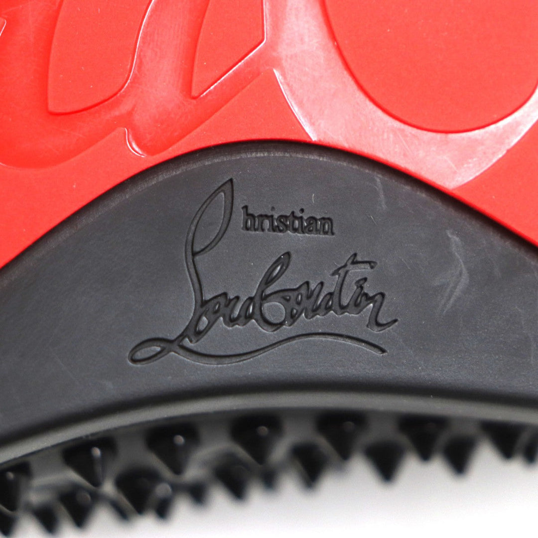 Christian Louboutin High cut sneakers Main: Leather black LOUIS FLAT spike studs mens 42.5 Used Authentic