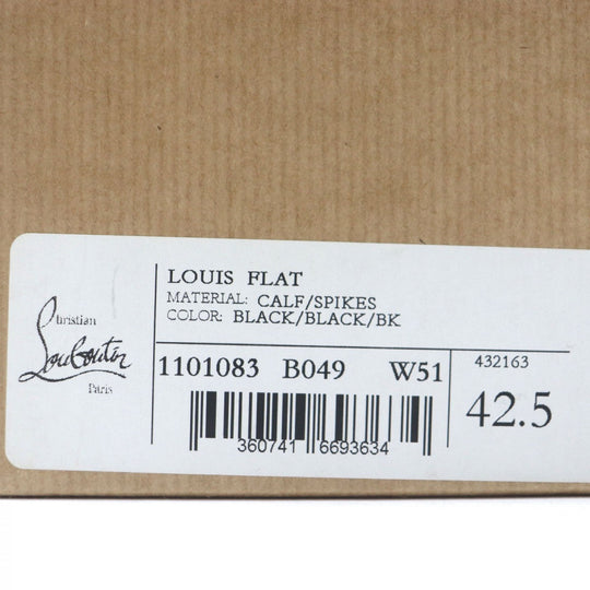Christian Louboutin High cut sneakers Main: Leather black LOUIS FLAT spike studs mens 42.5 Used Authentic