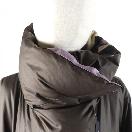HERMES Down jacket polyester Brown 42