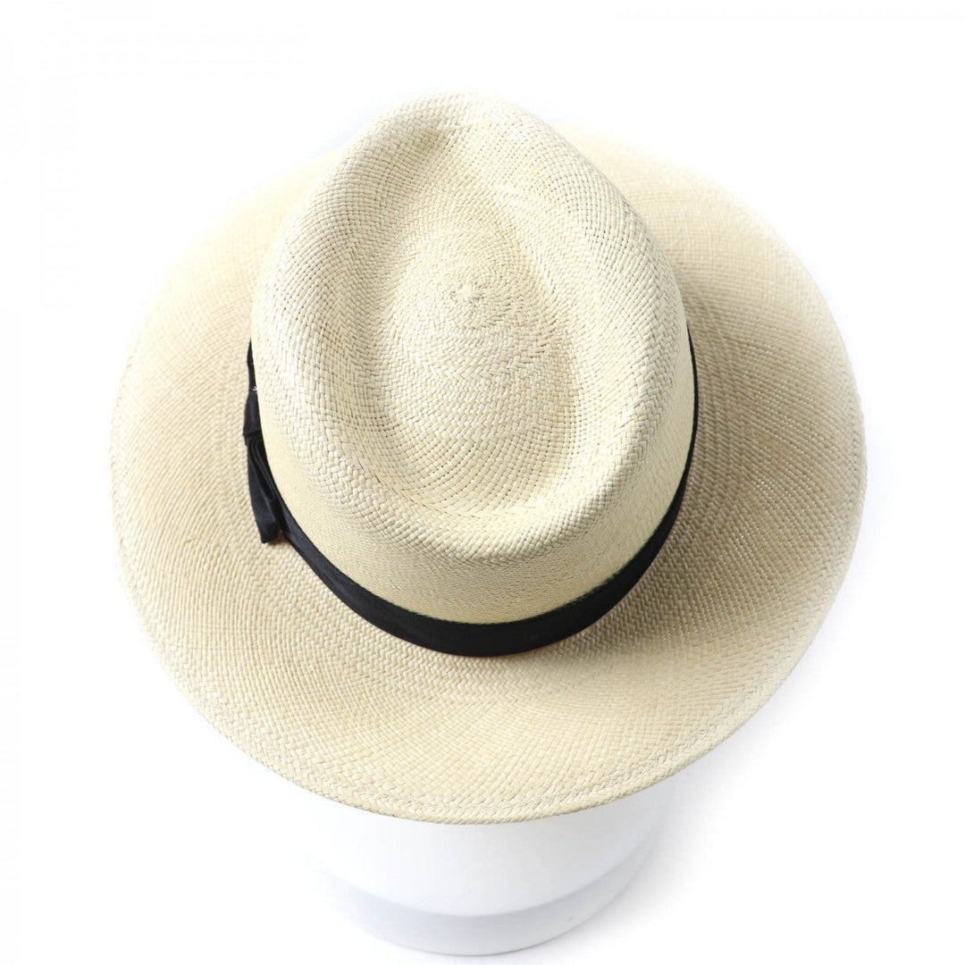CHANEL hat 18P straw Natural black M