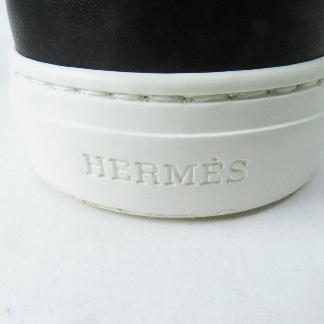 HERMES High cut sneakers 231028Z Main: Toile H, Part: Leather, Part: Rubber gray GET UP Women 37.5 Used Authentic