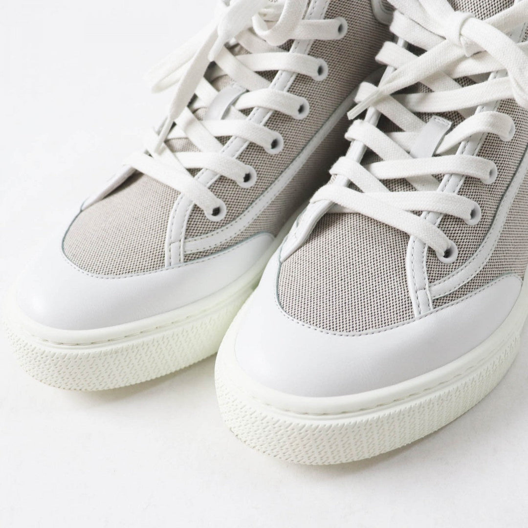 HERMES High cut sneakers 231028Z Main: Toile H, Part: Leather, Part: Rubber gray GET UP Women 37.5 Used Authentic