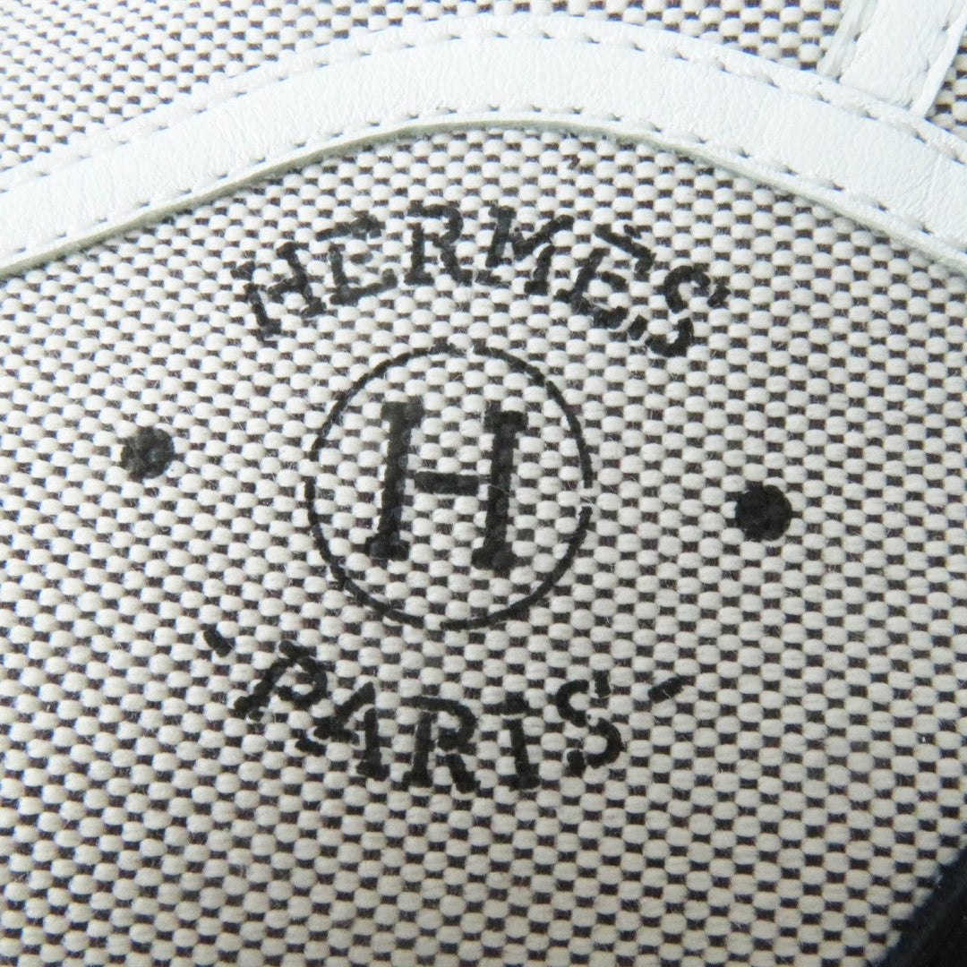 HERMES High cut sneakers 231028Z Main: Toile H, Part: Leather, Part: Rubber gray GET UP Women 37.5 Used Authentic