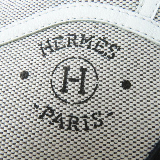 HERMES High cut sneakers 231028Z Main: Toile H, Part: Leather, Part: Rubber gray GET UP Women 37.5 Used Authentic