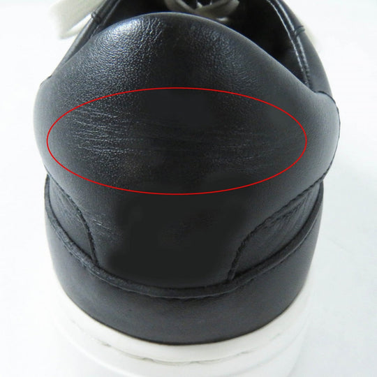 HERMES sneakers Main: Leather Black White Day Women 36 Used Authentic