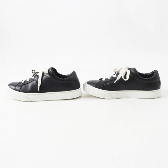HERMES sneakers Main: Leather Black White Day Women 36 Used Authentic
