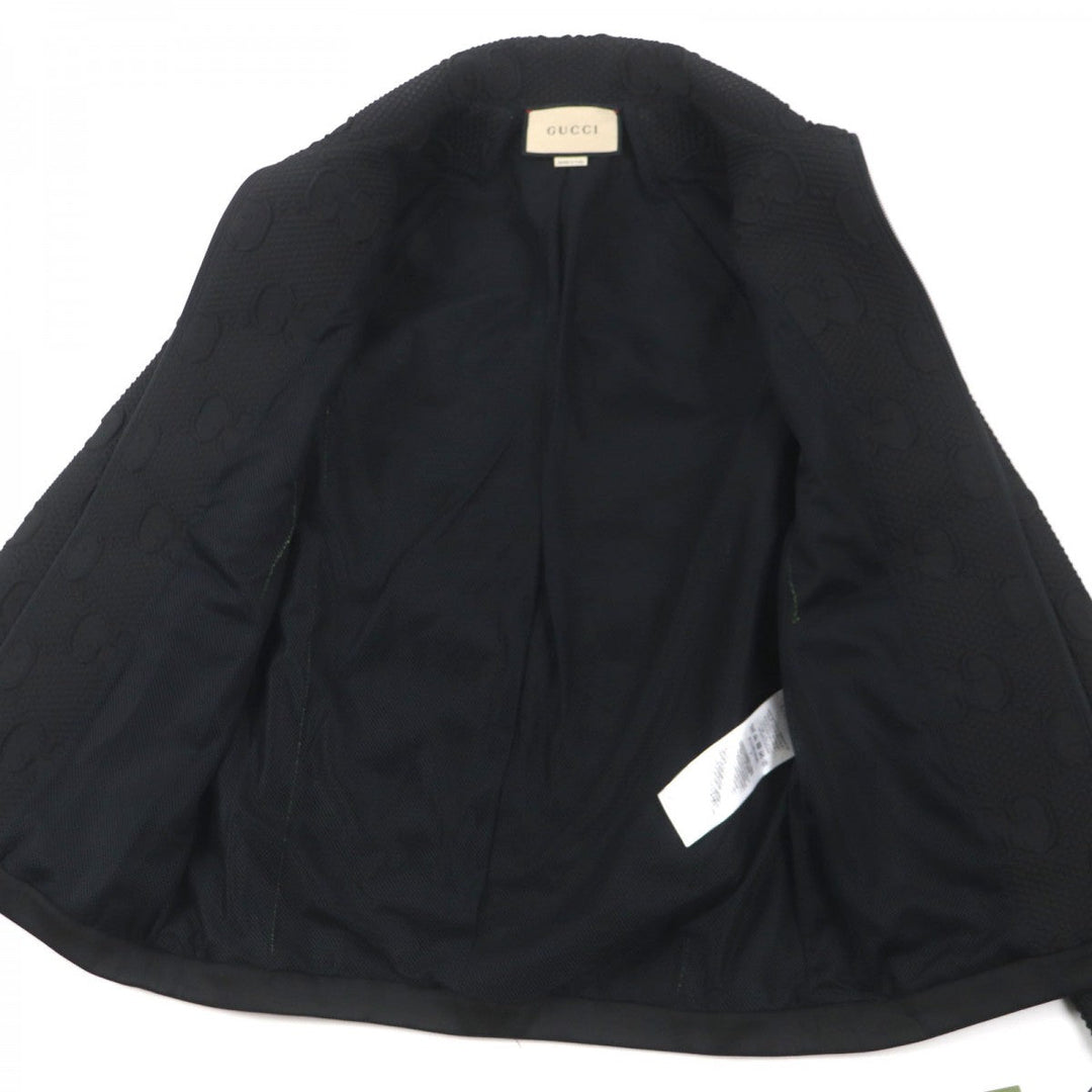 GUCCI Track jacket 724491 Outer material: 73% polyester, Outer material: 23% nylon, Outer material: 4% polyurethane, Part: 90% polyester, Part: 10% polyurethane Black Lime mens S Used Authentic