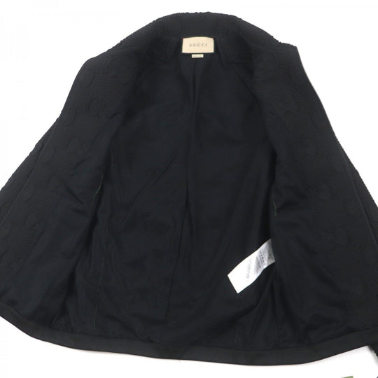 GUCCI Track jacket 724491 Outer material: 73% polyester, Outer material: 23% nylon, Outer material: 4% polyurethane, Part: 90% polyester, Part: 10% polyurethane Black Lime mens S Used Authentic