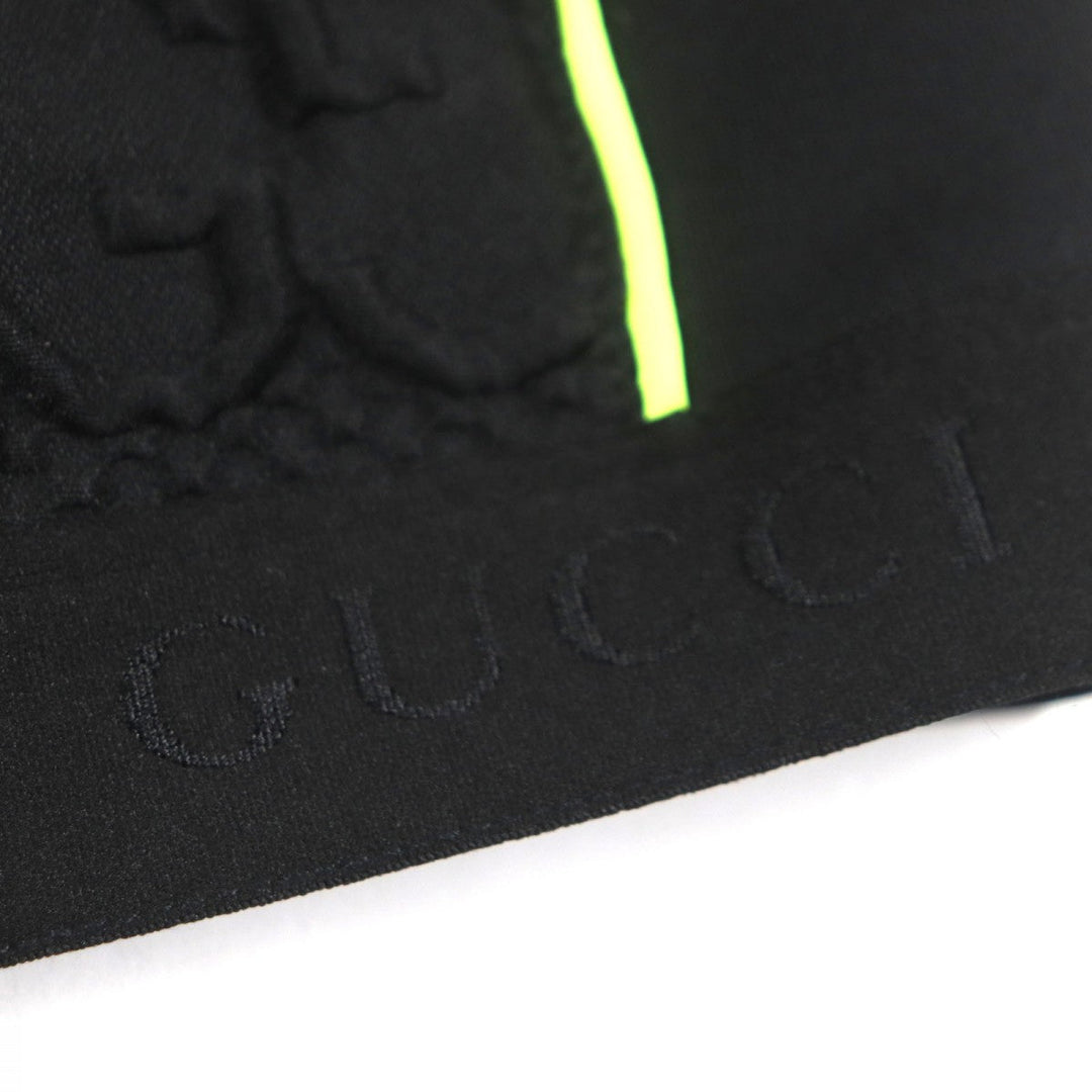 GUCCI Track jacket 724491 Outer material: 73% polyester, Outer material: 23% nylon, Outer material: 4% polyurethane, Part: 90% polyester, Part: 10% polyurethane Black Lime mens S Used Authentic