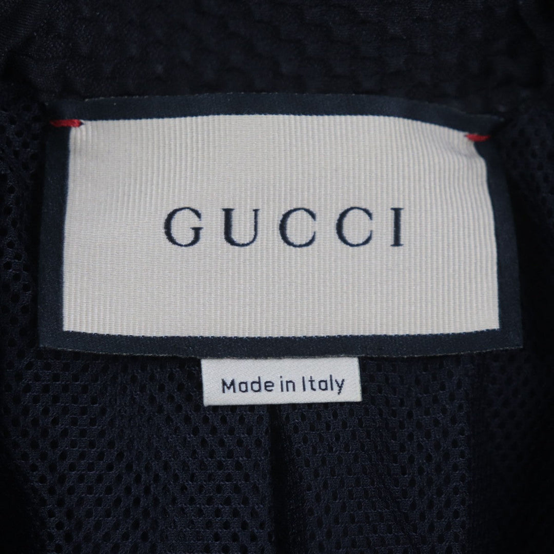 GUCCI Track jacket 724491 Outer material: 73% polyester, Outer material: 23% nylon, Outer material: 4% polyurethane, Part: 90% polyester, Part: 10% polyurethane Black Lime mens S Used Authentic