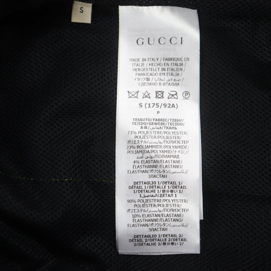 GUCCI Track jacket 724491 Outer material: 73% polyester, Outer material: 23% nylon, Outer material: 4% polyurethane, Part: 90% polyester, Part: 10% polyurethane Black Lime mens S Used Authentic