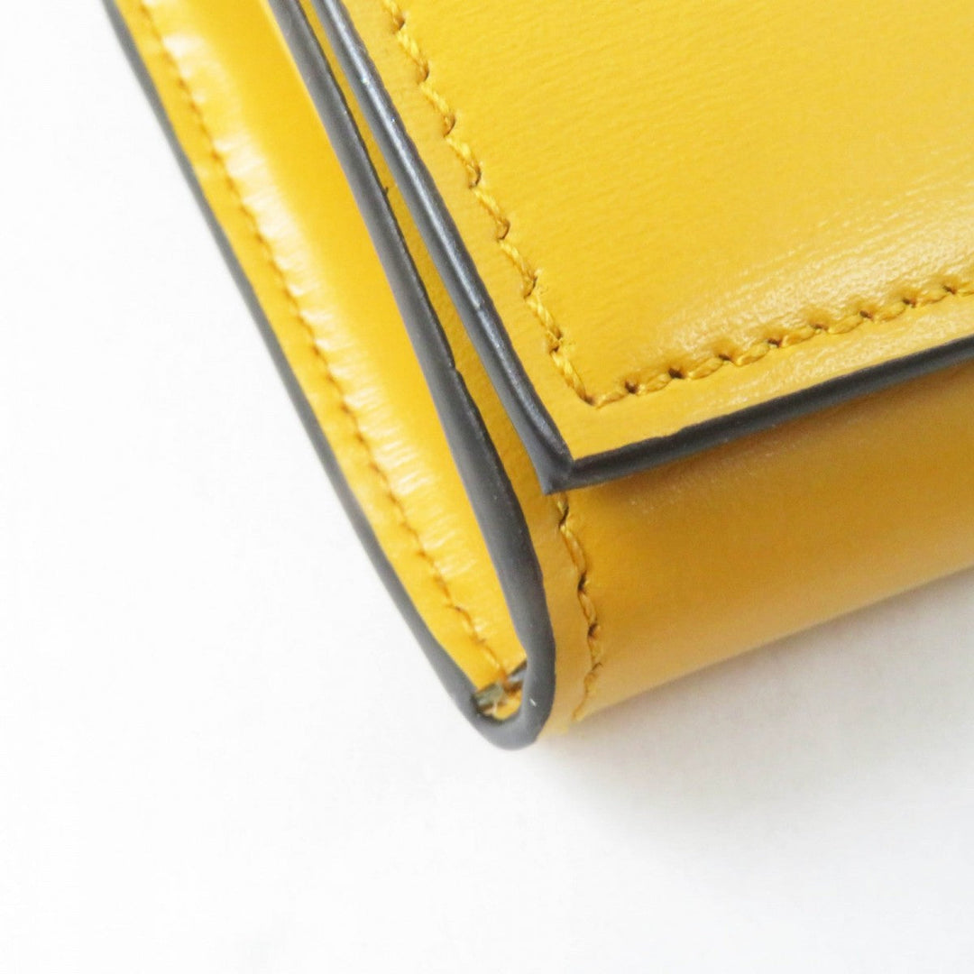 JIMMY CHOO Long Wallet Purse Main: Calfskin Sunflower Smoky Blue MARTINA Women Used Authentic