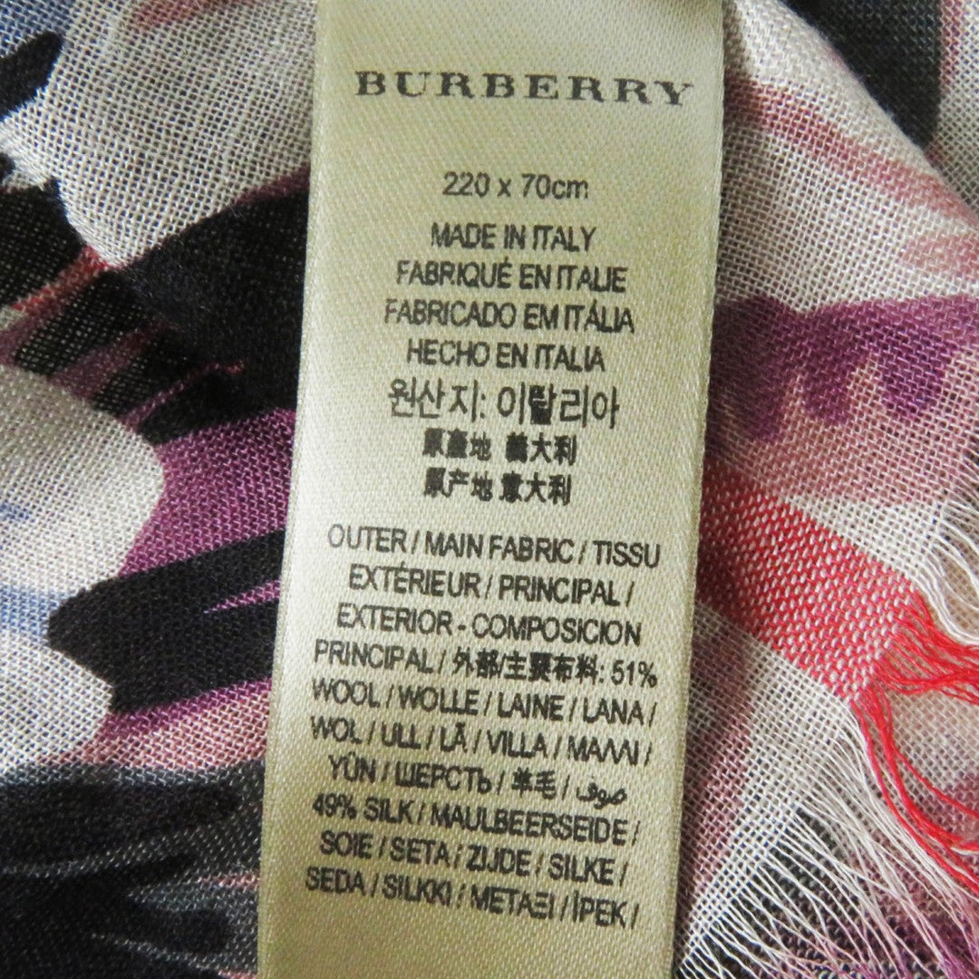 BURBERRY Stall 4043946 Main: 51% wool, Main: 49% silk Stone Ash Rose Women Used Authentic