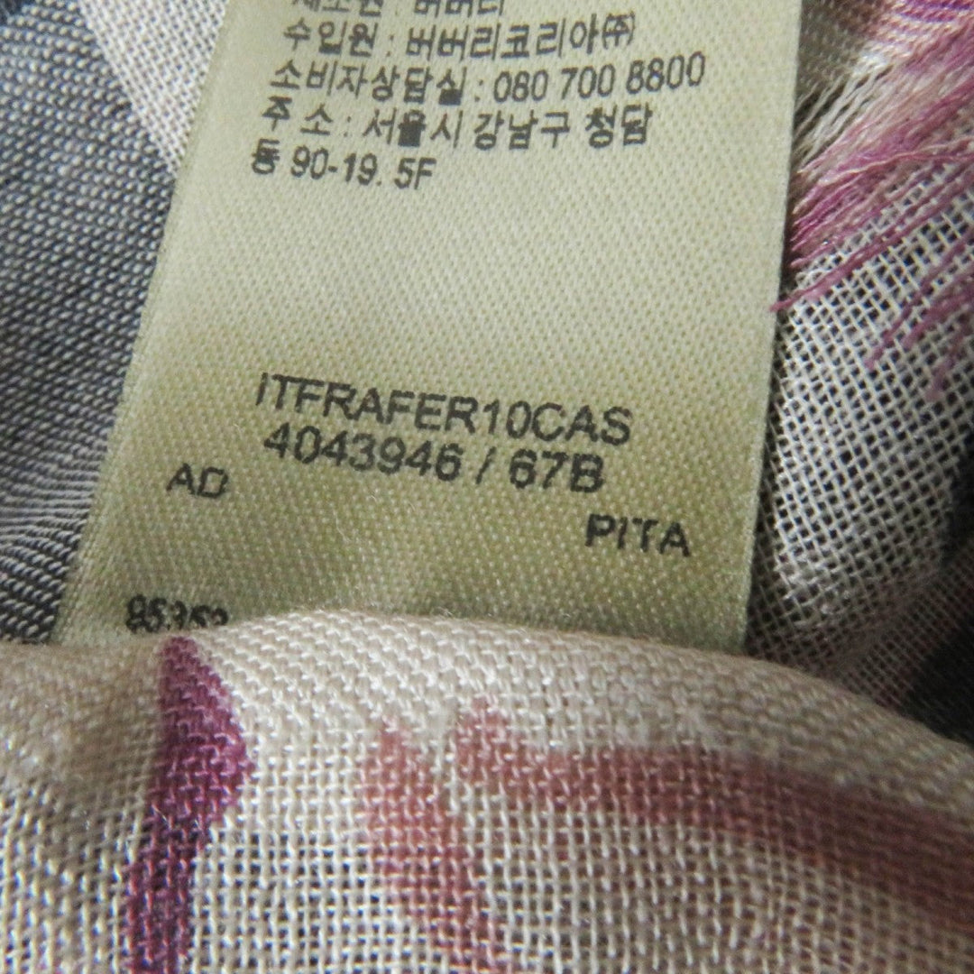 BURBERRY Stall 4043946 Main: 51% wool, Main: 49% silk Stone Ash Rose Women Used Authentic