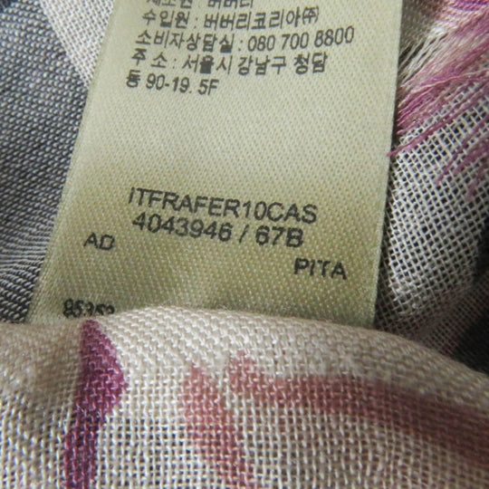 BURBERRY Stall 4043946 Main: 51% wool, Main: 49% silk Stone Ash Rose Women Used Authentic