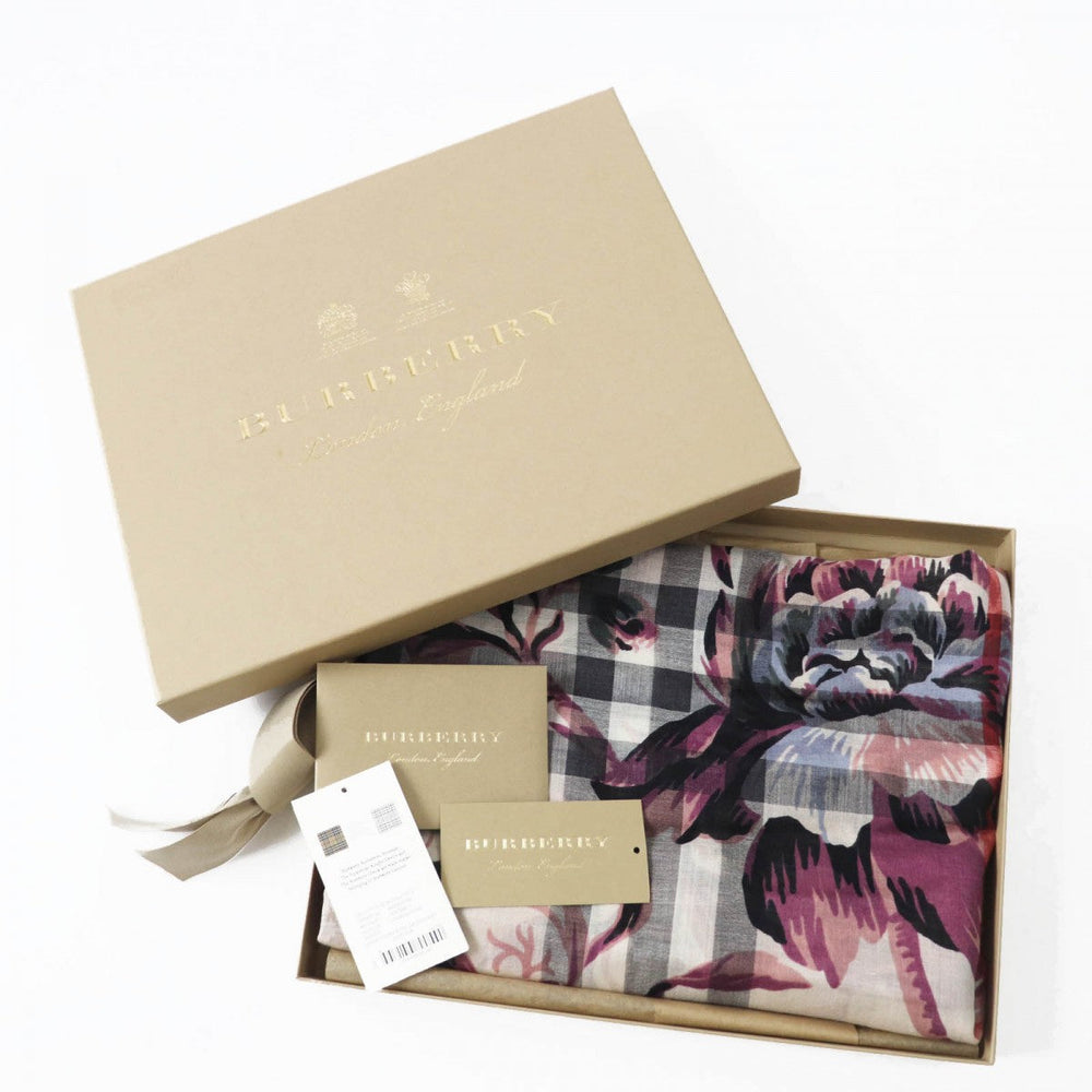 BURBERRY Stall 4043946 Main: 51% wool, Main: 49% silk Stone Ash Rose Women Used Authentic