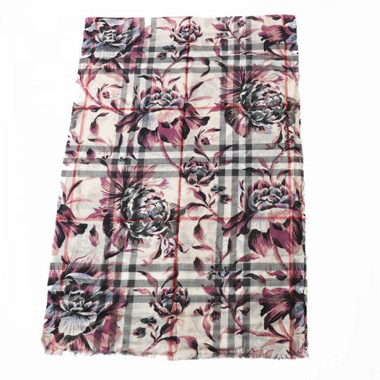 BURBERRY Stall 4043946 Main: 51% wool, Main: 49% silk Stone Ash Rose Women Used Authentic